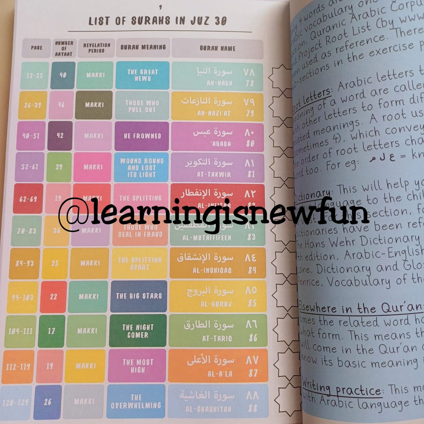 Juz Amma Journal (30) (Colourful word by word Quran for kids)