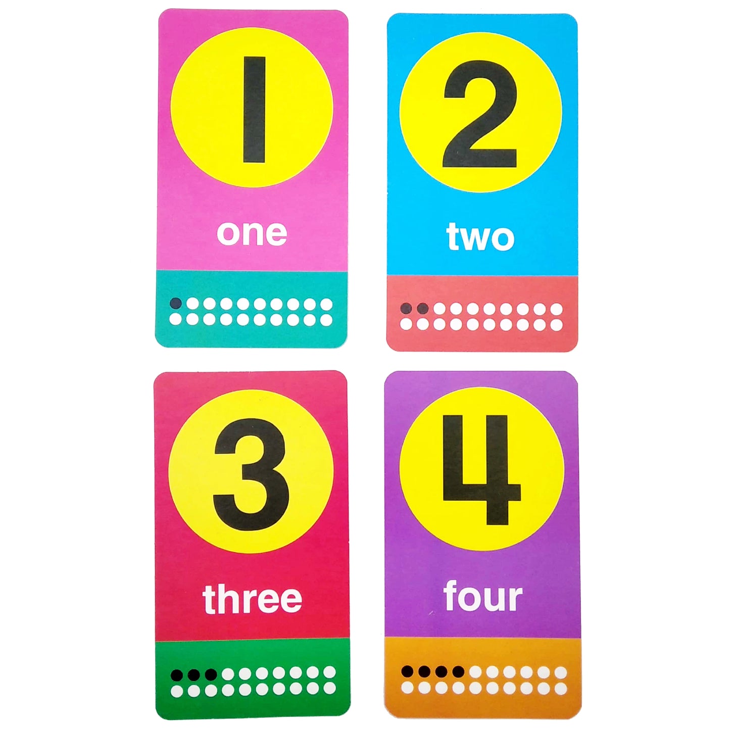 Flashcards numbers shapes and colors