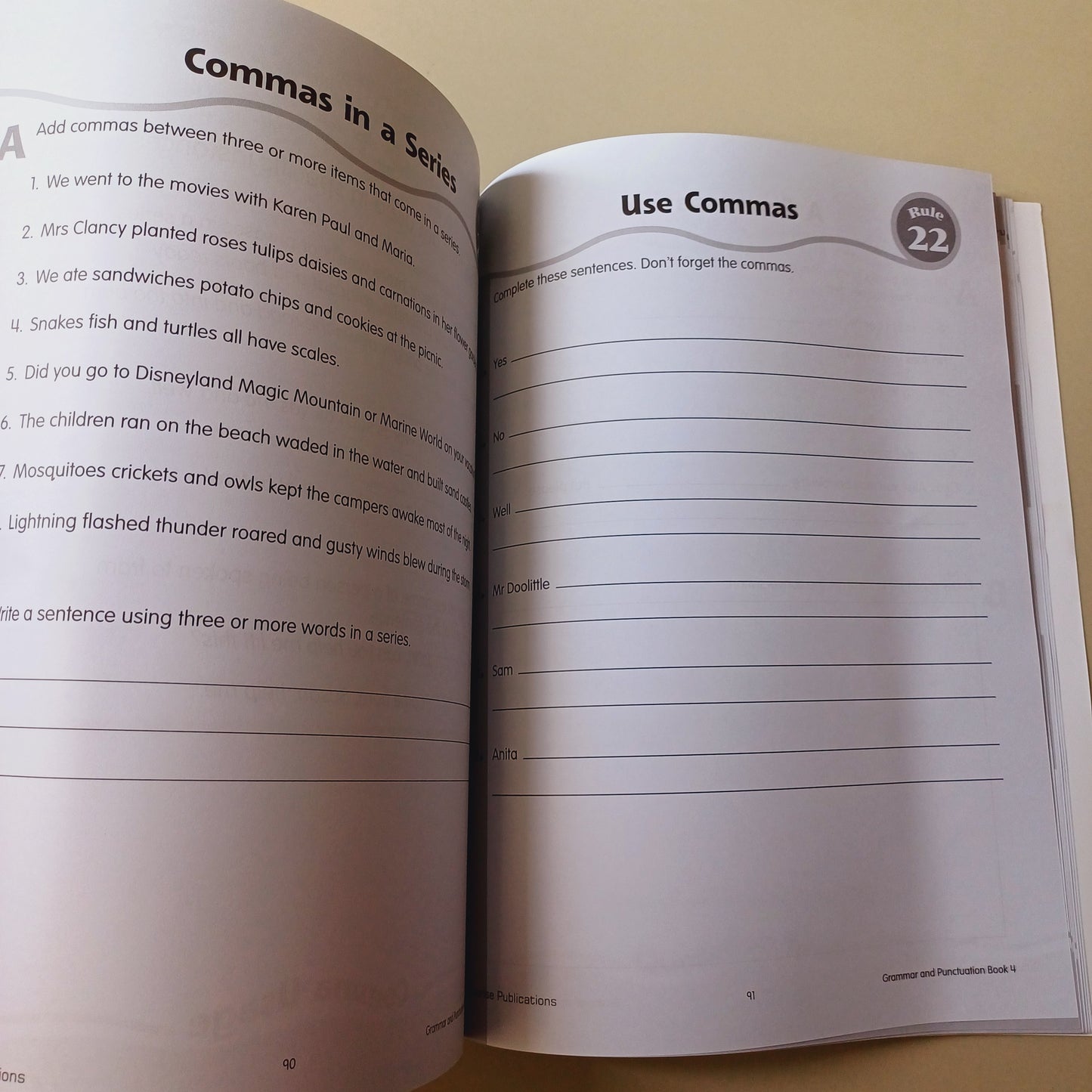 Grammar and Punctuation Book 4