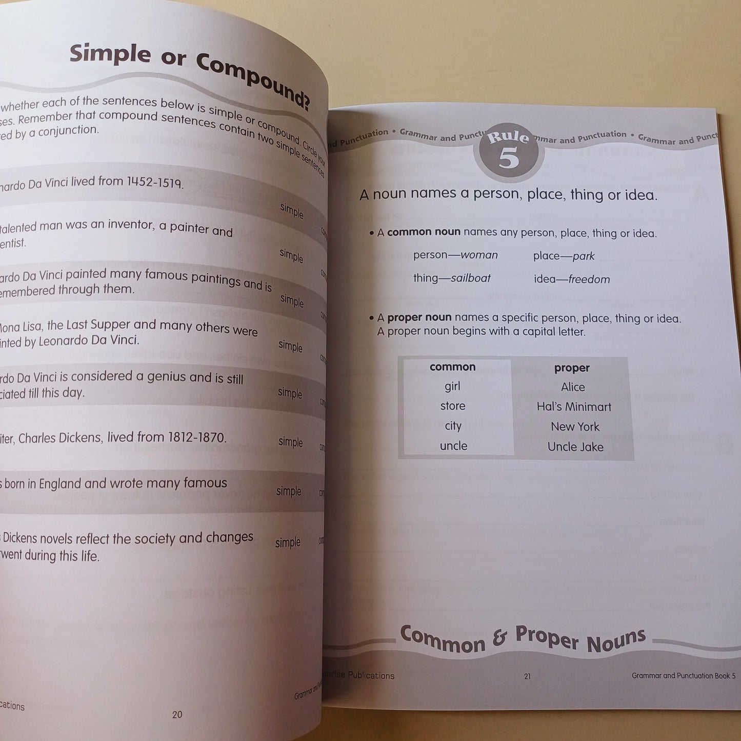 Grammar and Punctuation Book 5