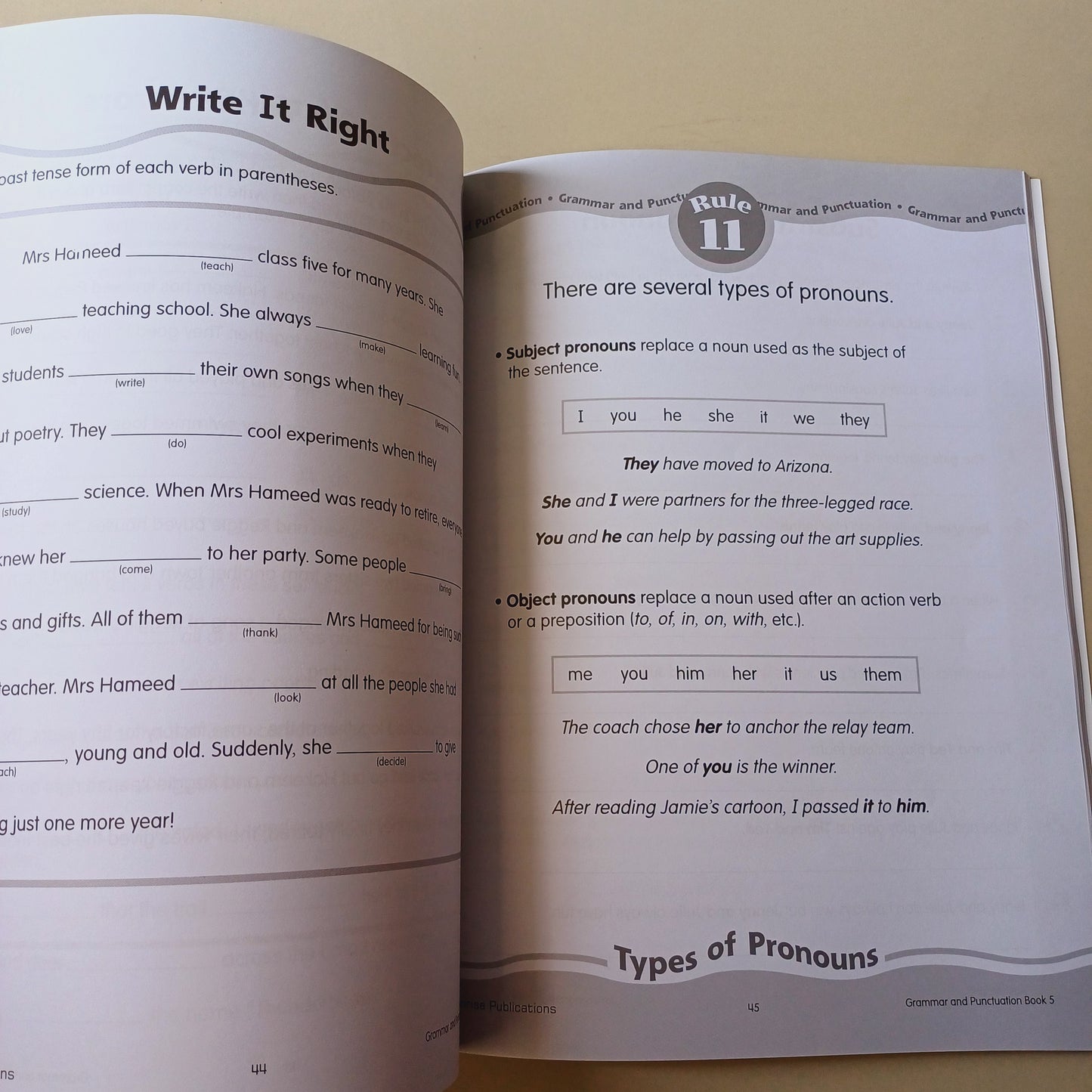 Grammar and Punctuation Book 5
