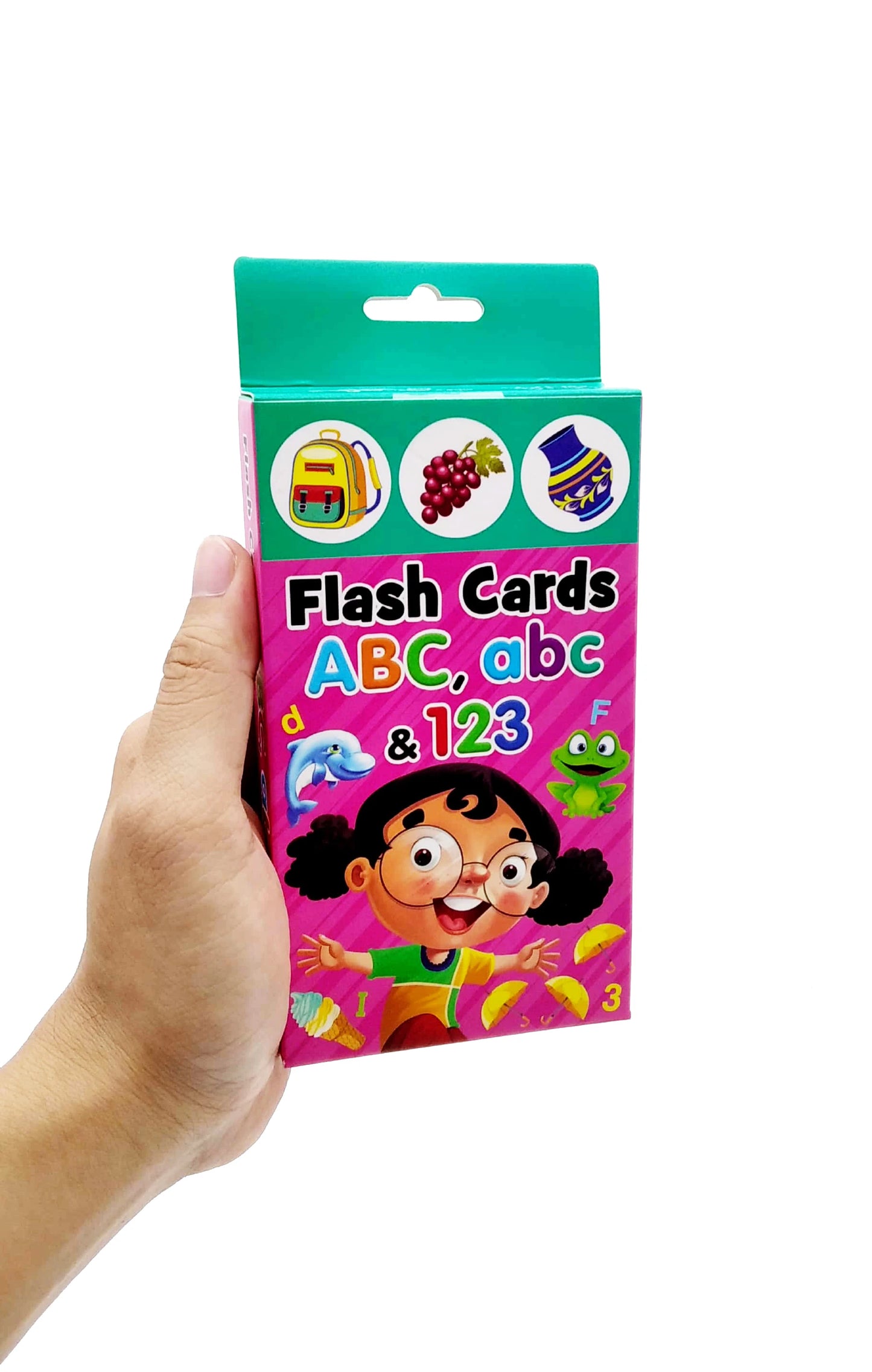 Flashcards ABC, abc and 123