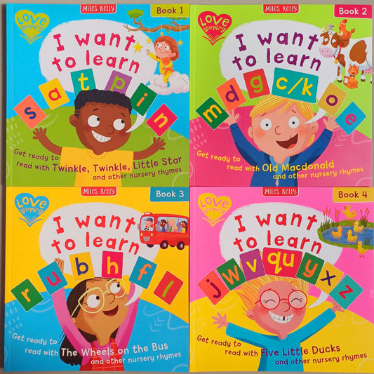 I Want To Learn
Set of 4 Books