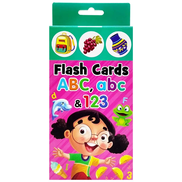 Flashcards ABC, abc and 123