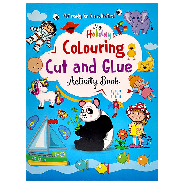 My Holiday-Colouring Cut And Glue Activity Book