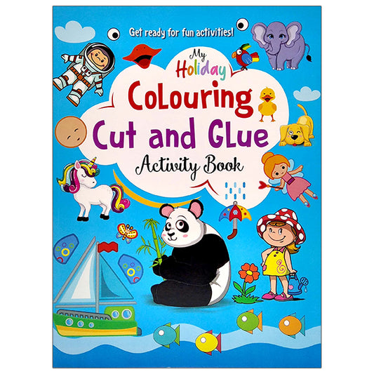My Holiday-Colouring Cut And Glue Activity Book